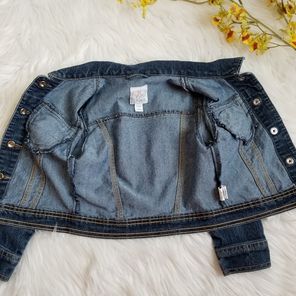 1989 Place Girl's Blue Jeans Jacket, SIZE XS/TP 4. - Picture 10 of 13